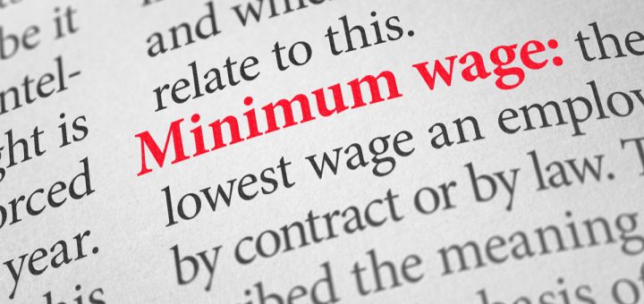 Definition of the word Minimum wage in a dictionary