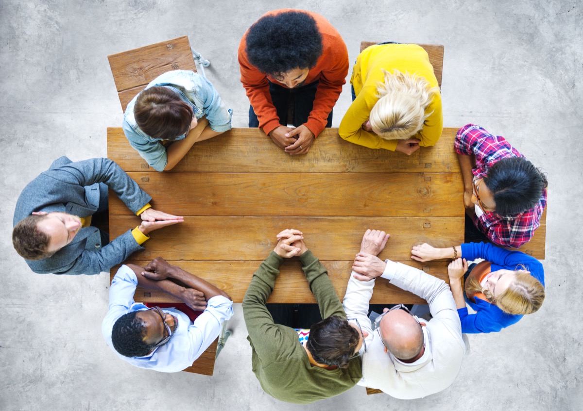 Ethnicity Teamwork Brainstorming Discussion; Unionizing First Steps Concept