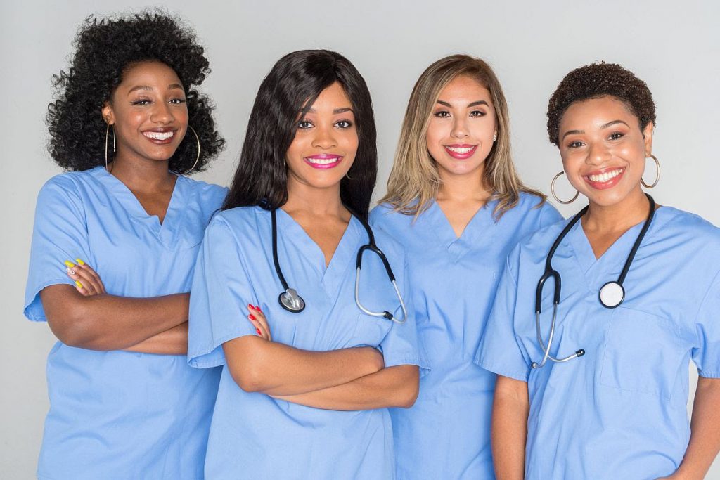 Nurses who are working in a hospital together