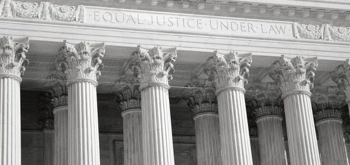 United States Supreme Court Pillars of Justice and Law with Retro Instagram Style Filter