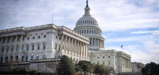 U.S. Capitol building; federal leaders and unions concept