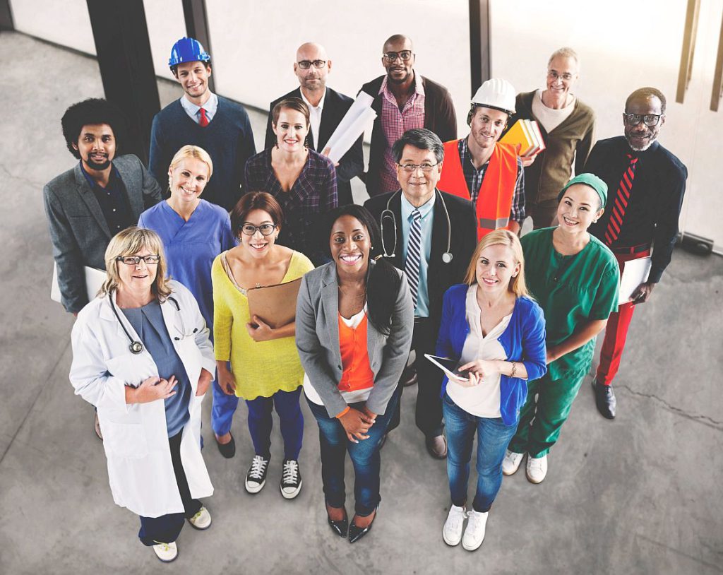 Group of workers from all industries; new labor movement concept