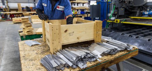 Worker in yellow hard hat; pro-union nation concept