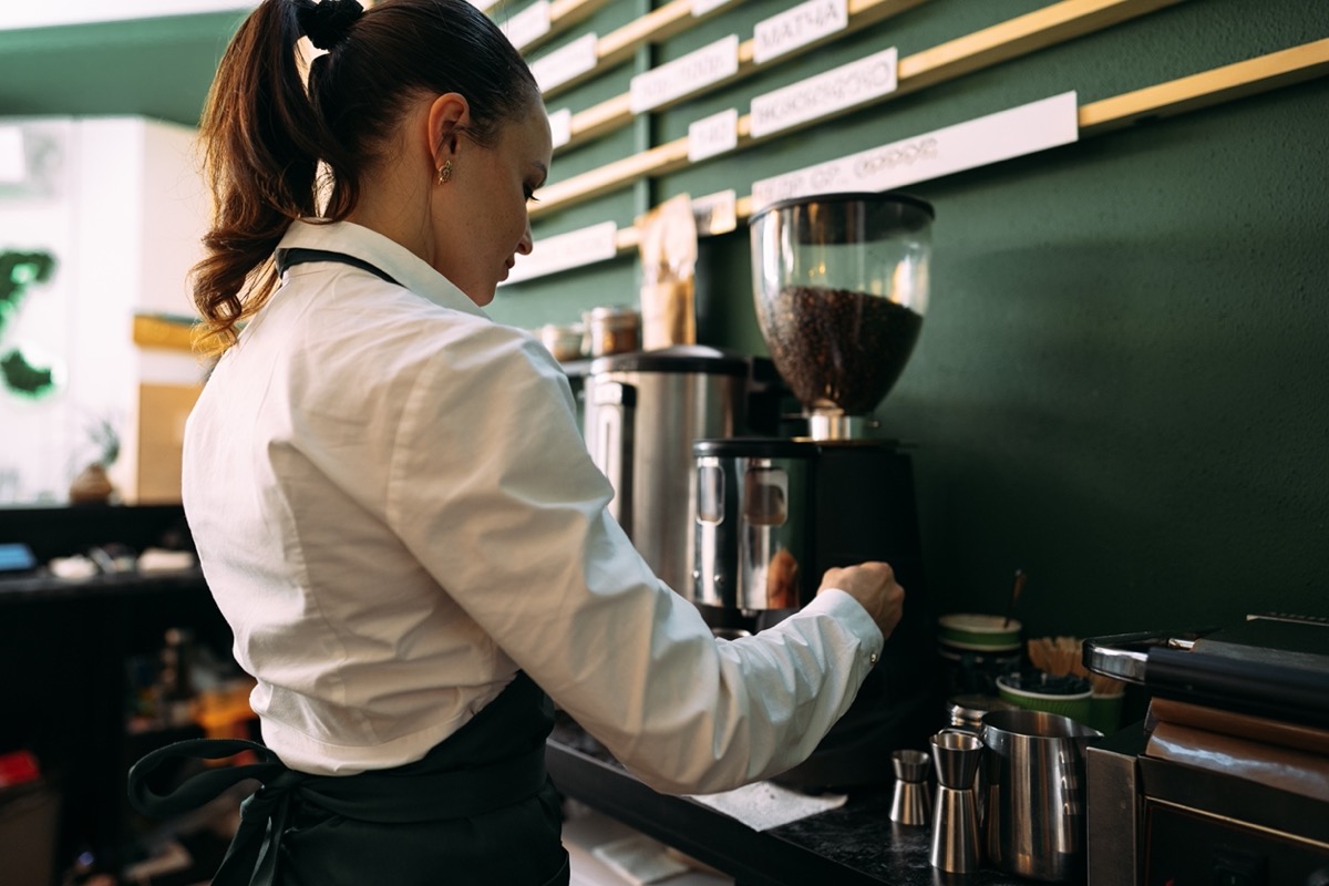 Barista at work; union news federal developments concept
