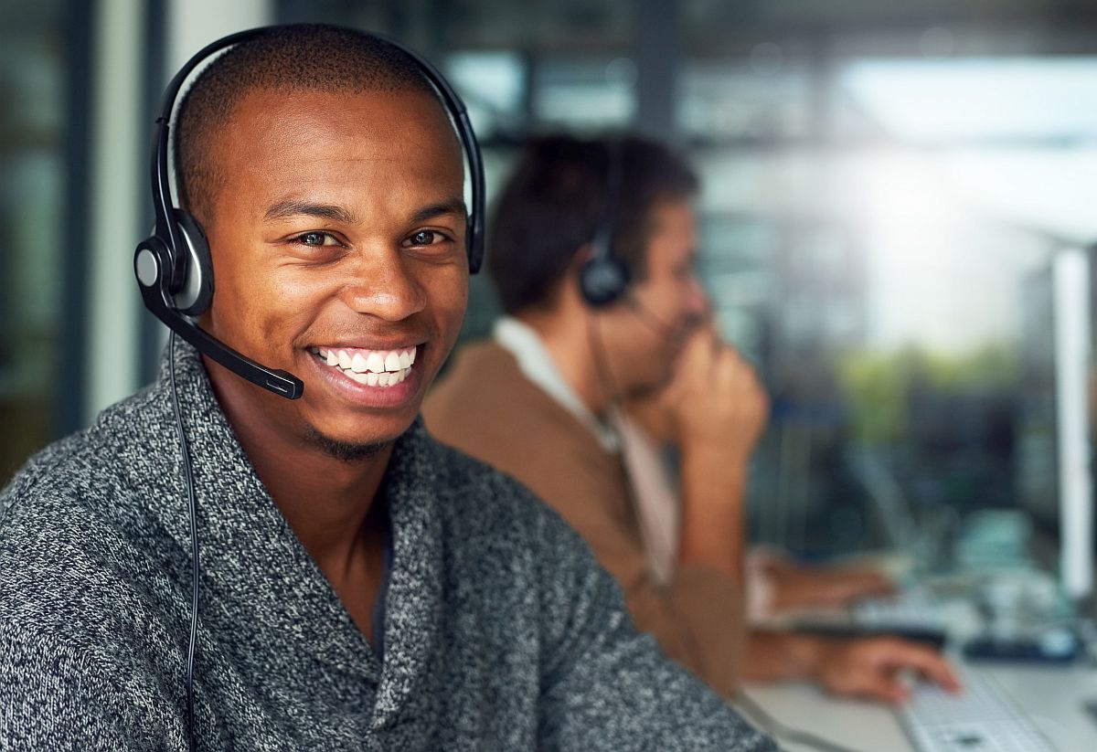 Smiling worker; union dues myths concept