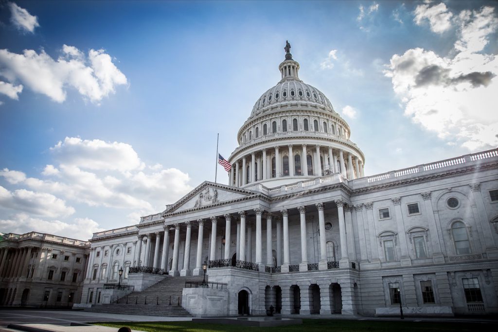 Capital Building, Washington D.C.; federal initiatives concept